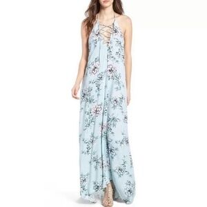 NWT Show Me Your Mumu Logan Floral Maxi Dress, Medium, Blue Floral boho